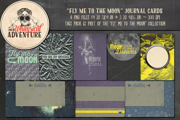 Fly Me To The Moon Journal Cards Fly Me To The Moon Journal Cards