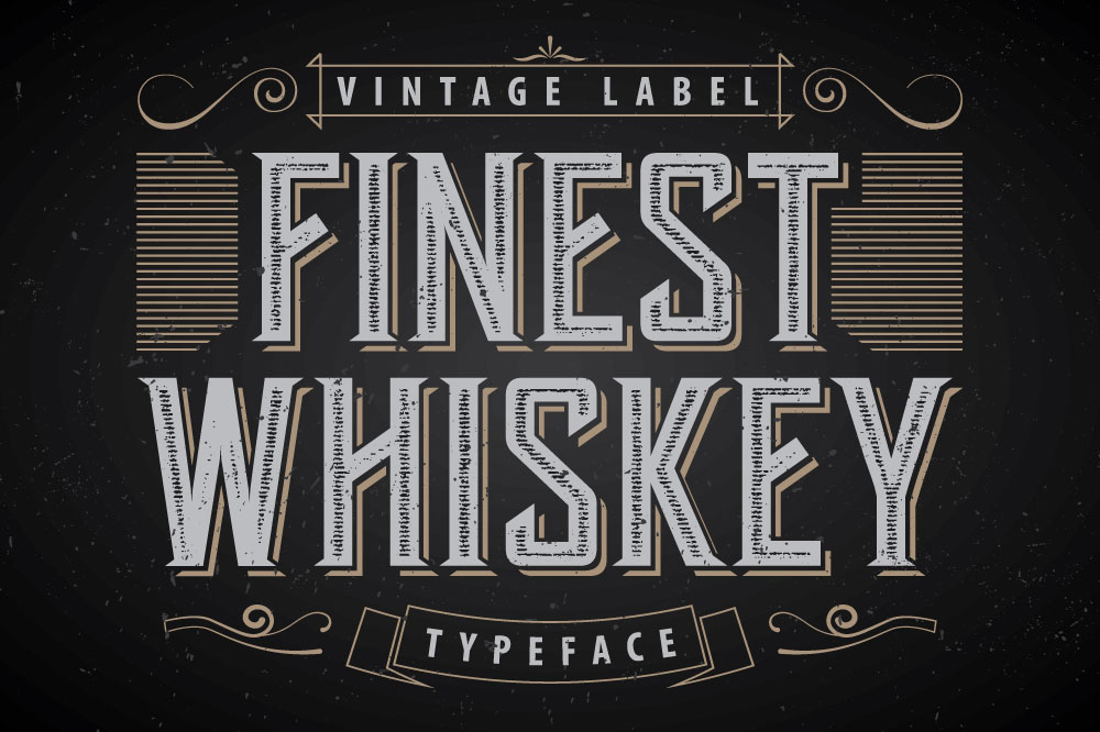 Another Whiskey Label Font Display Fonts on Creative Market