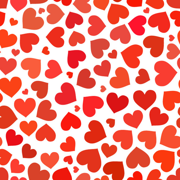 Red Heart On A White Pattern Red Heart On A White Pattern