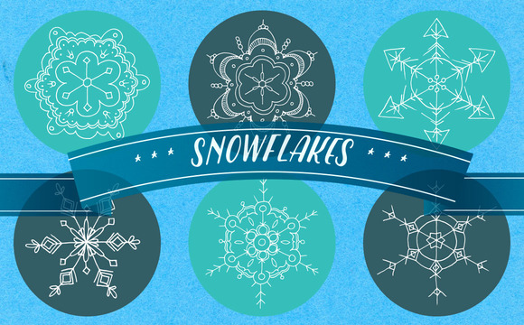 Snowflakes Hand-Drawn Vectors