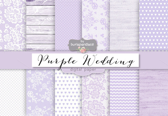 Purple Pale Wedding Digital Paper Purple Pale Wedding Digital Paper