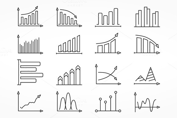 Graphs Line Icons Graphs Line Icons