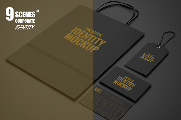 Black Corporate Identity Mockup Pack