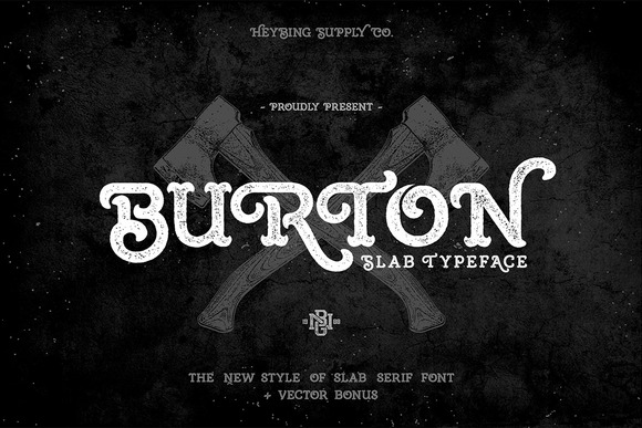 Burton Slab Typeface Burton-slab-typeface-poster-1-f