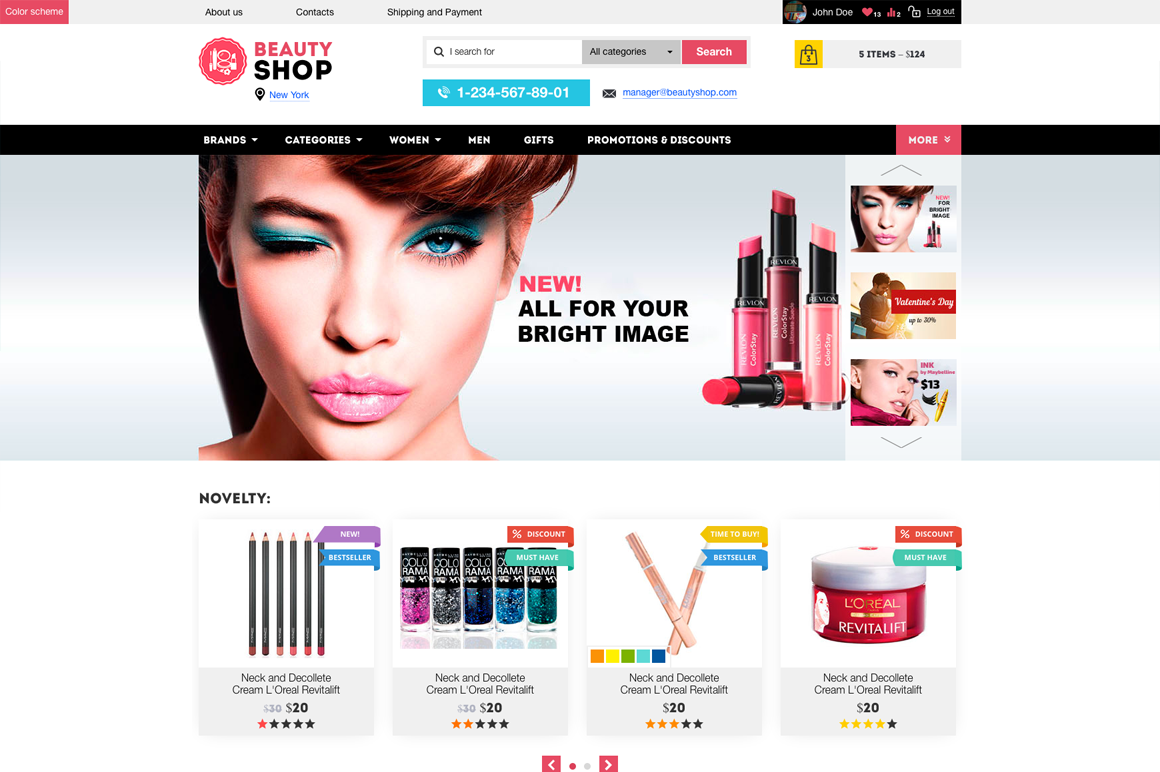 Download Beauty Shop - Cosmetics Store ~ HTML/CSS Themes on Creative Market