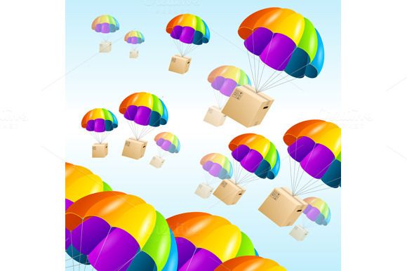 Parachute Background Air Shipping Parachute Background Air Shipping
