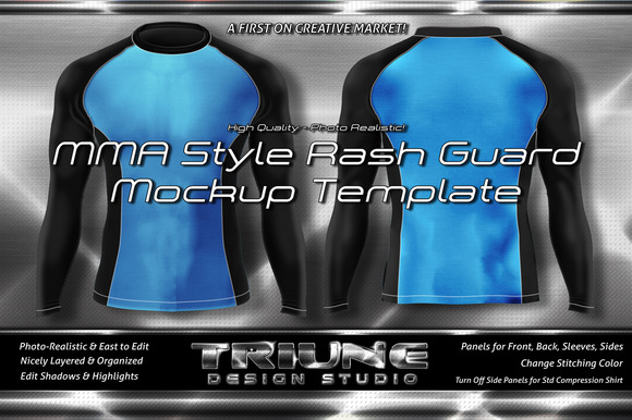 Download MMA Style Rash Guard Mockup Kit ~ Product Mockups on ...