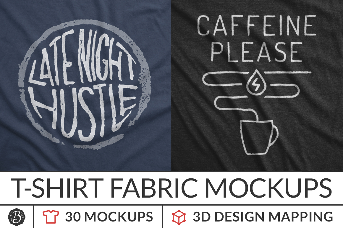 Download Instant T-Shirt Fabric Mockups ~ Product Mockups on Creative Market