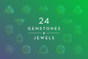 Gemstone and Jewel Wireframes