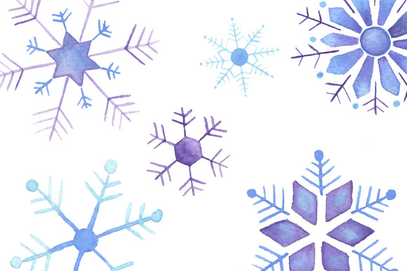 Watercolor Snowflake Pack Watercolor Snowflake Pack