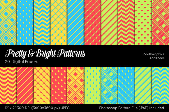 Pretty And Bright Digital Papers