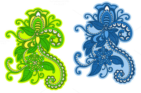 Abstract Floral Pattern With Embelli Abstract Floral Pattern With Embelli