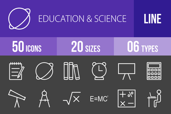 50 Education Science Line Inverted 50 Education Science Line Inverted