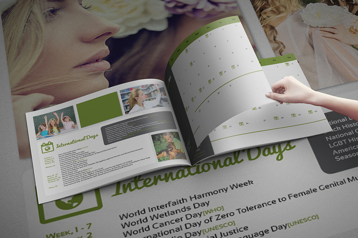 International Days Calendar 2016 ~ Templates on Creative Market