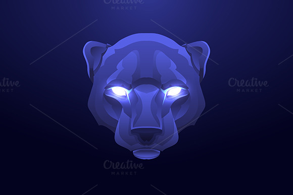 Panther Head Vintage Label Panther Head Vintage Label