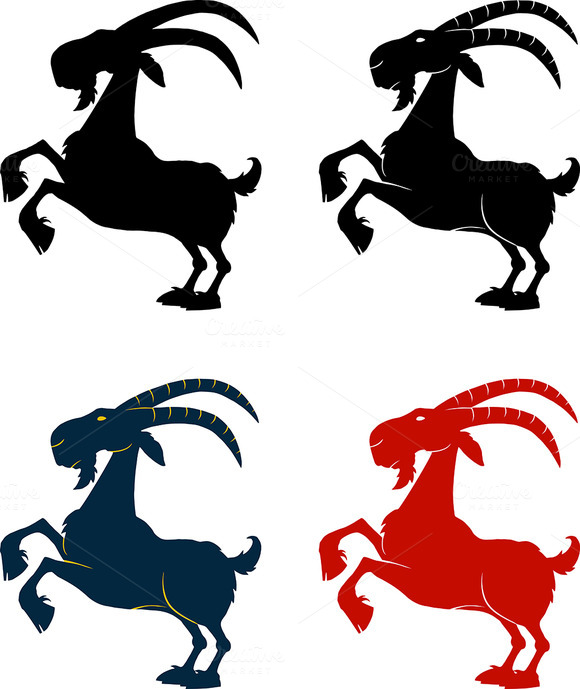 Goat Silhouettes Collection Set Goat Silhouettes Collection Set