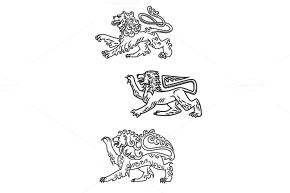 Vintage Healdic Lions Set