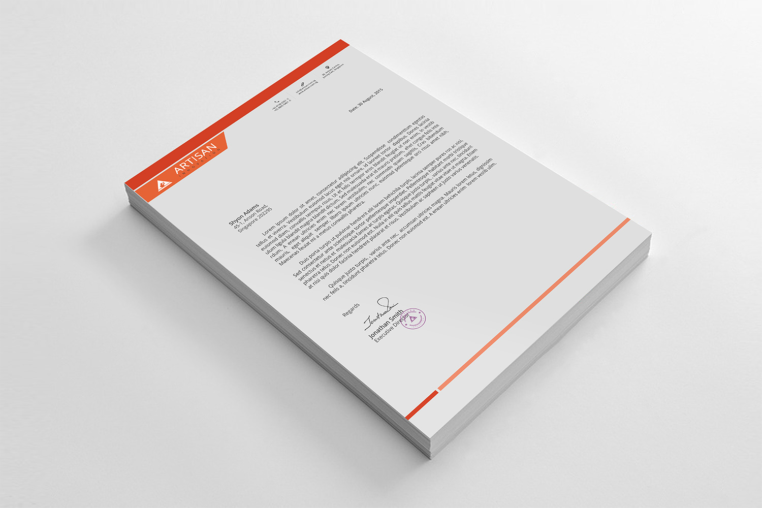 Letterhead ~ Stationery Templates on Creative Market