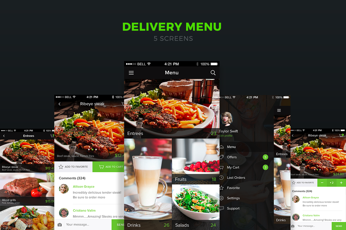 Download Food Delivery App Mockup - Free Download Mockup