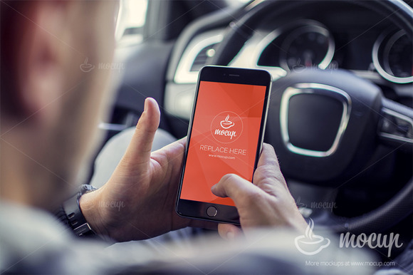 PSD Mockup IPhone 6 Plus Driver PSD Mockup IPhone 6 Plus Driver