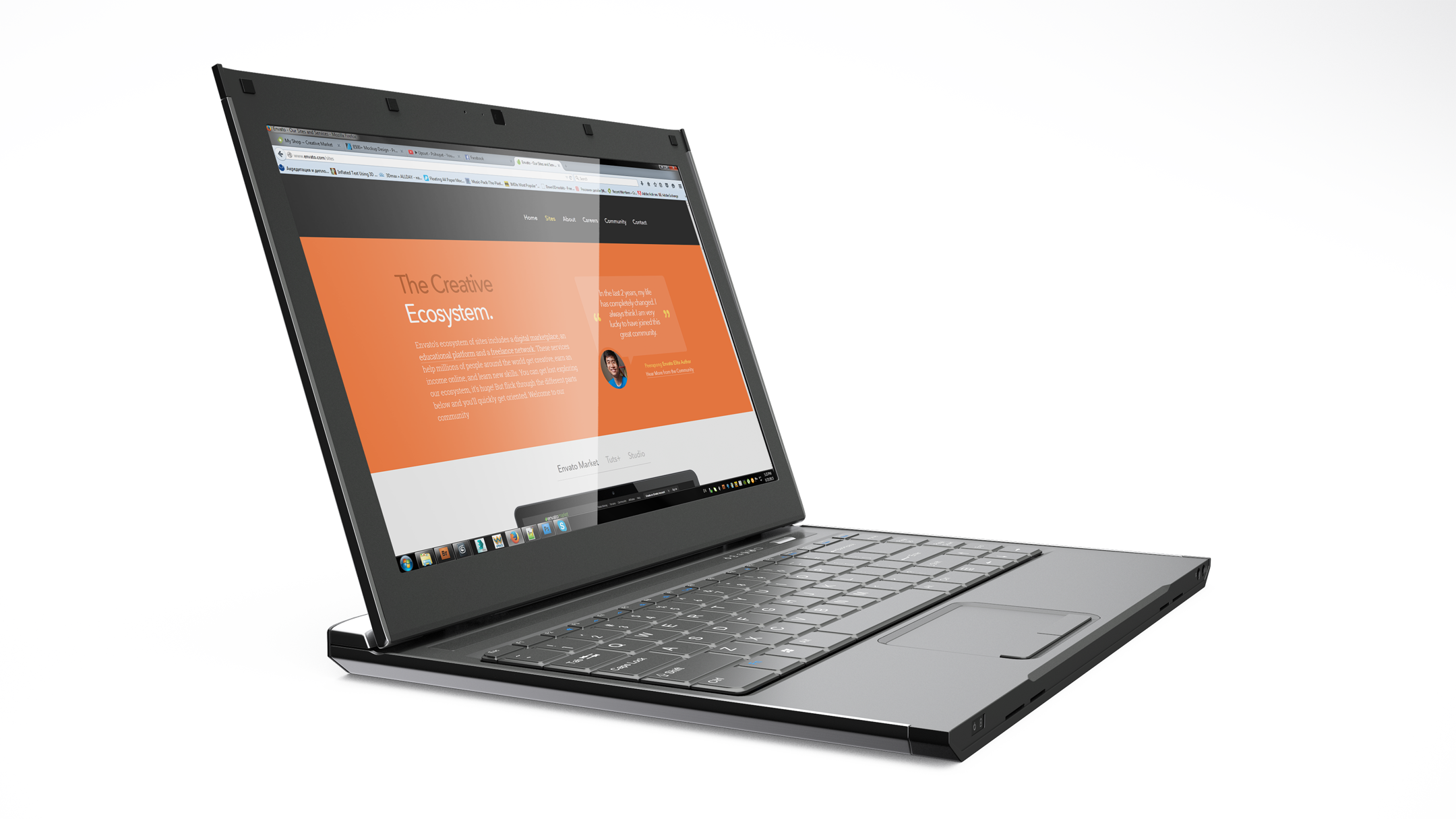 Download Laptop Display Mockup 03 ~ Product Mockups on Creative Market