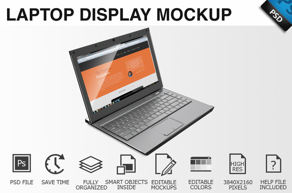 Laptop Display Mockup 06 Laptop Display Mockup 06