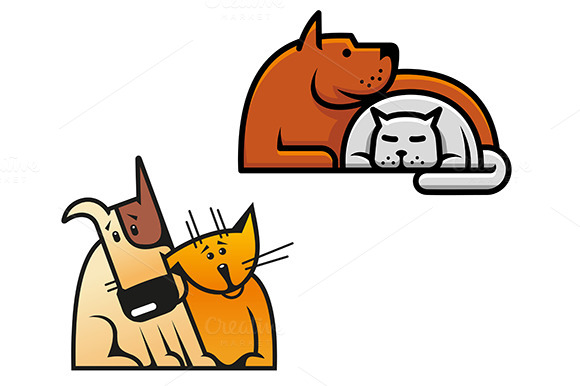 Friendship Of Dog And Cat Friendship Of Dog And Cat