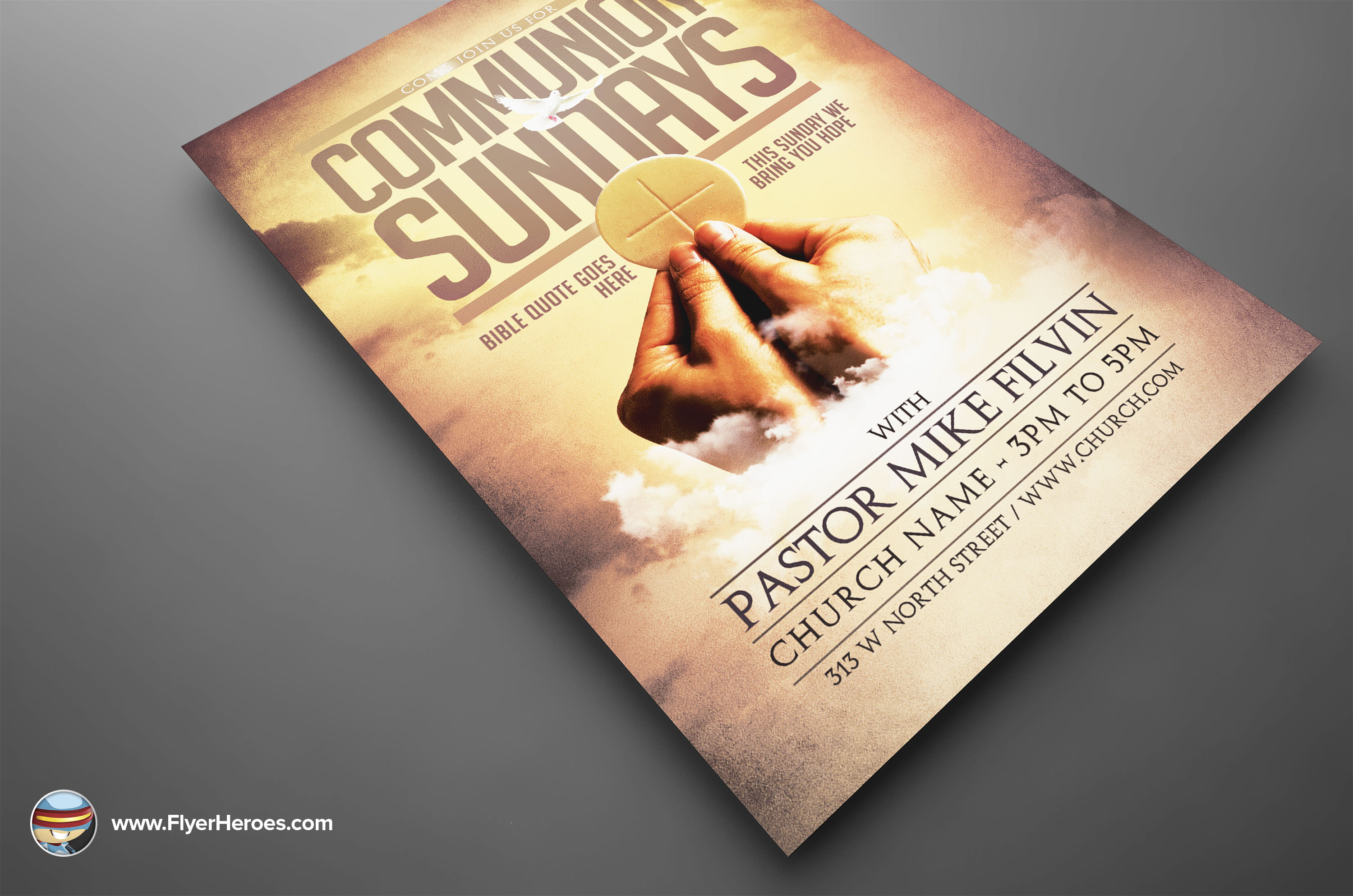 Communion Sundays Flyer Template ~ Flyer Templates on Creative Market