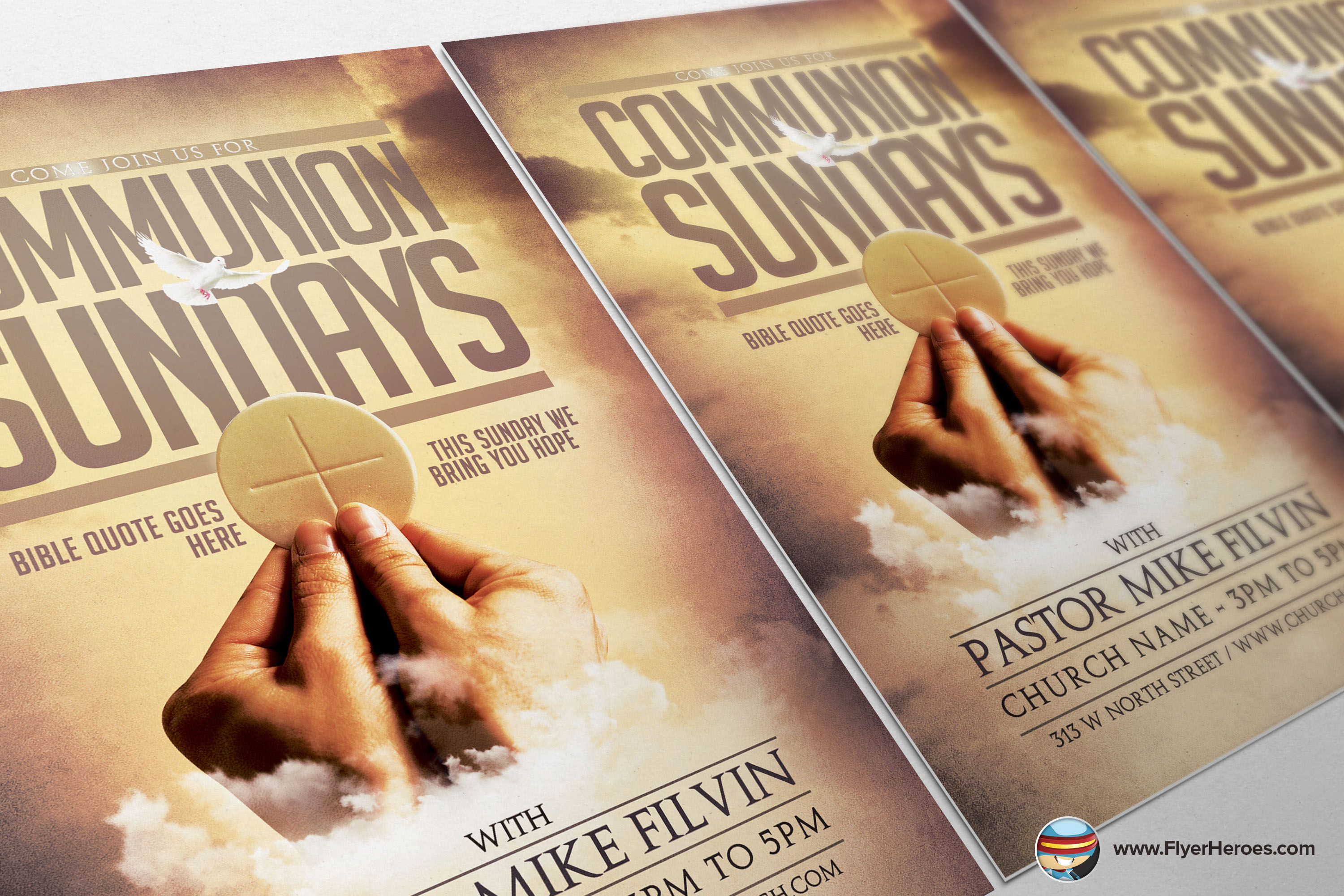 Communion Sundays Flyer Template ~ Flyer Templates on Creative Market