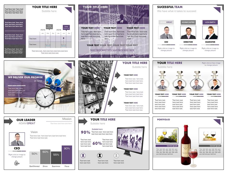 Busy Company PowerPoint Template ~ Presentation Templates on Creative ...