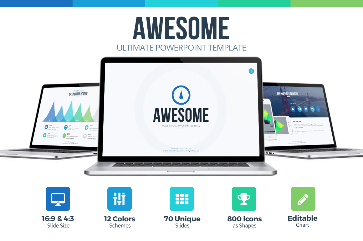 Awesome Powerpoint Template Presentation Templates on Creative Market