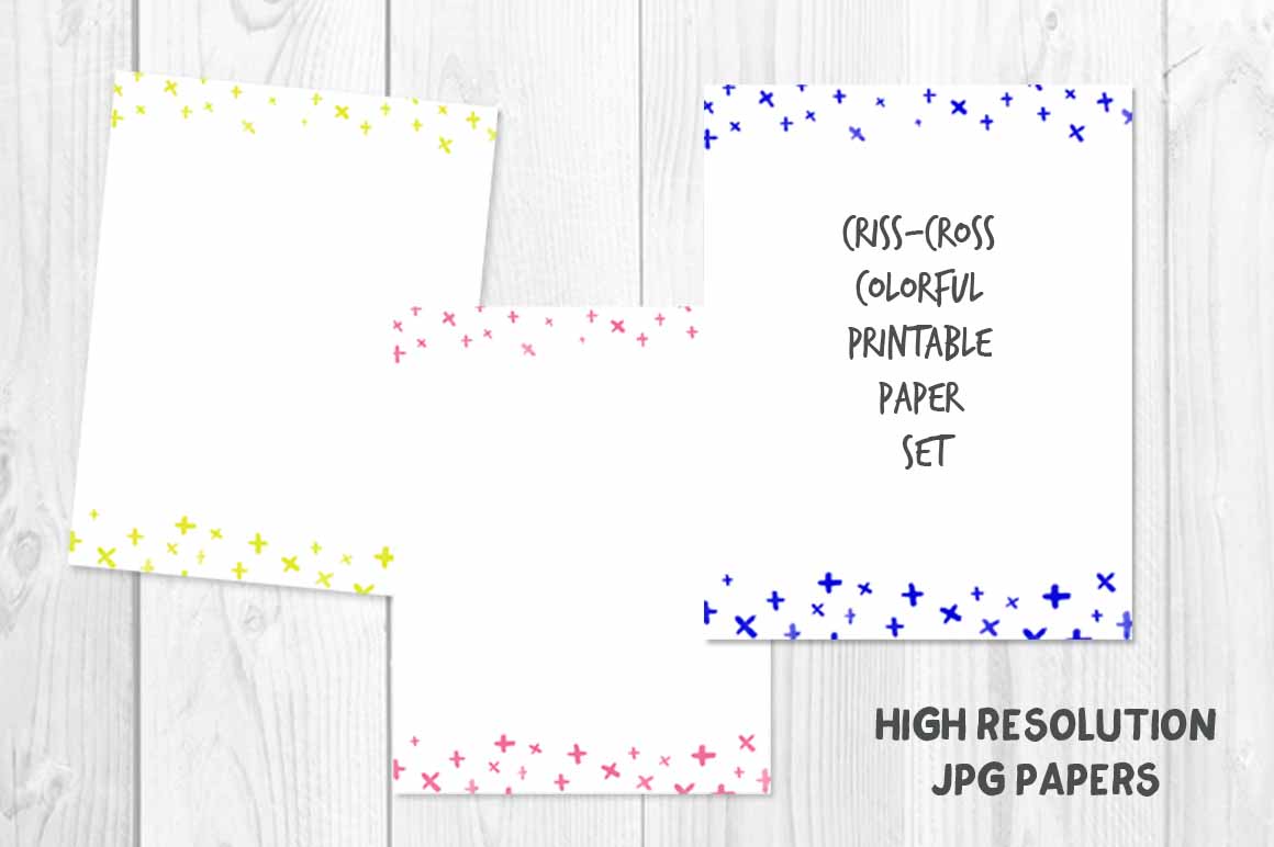 Criss-Cross Printable Stationery ~ Stationery Templates on Creative Market