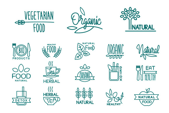 Labels Elements For Organic Food Labels Elements For Organic Food
