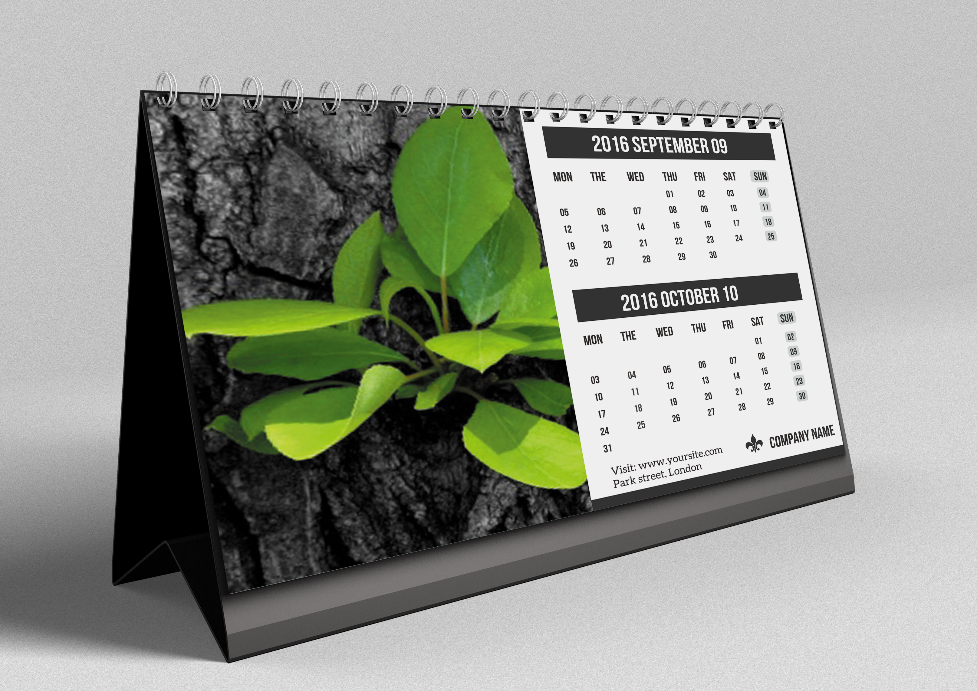 Desk Calendar 2016 ~ Stationery Templates on Creative Market
