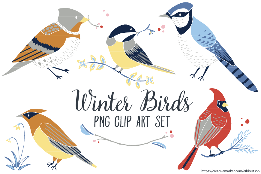 winter birds clipart - photo #4