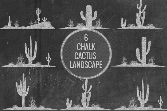 Chalk Cactus Landscape Chalk Cactus Landscape