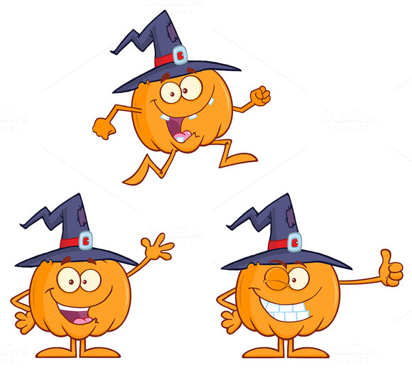 Witch Pumpkin Collection- 3 Witch Pumpkin Collection- 3