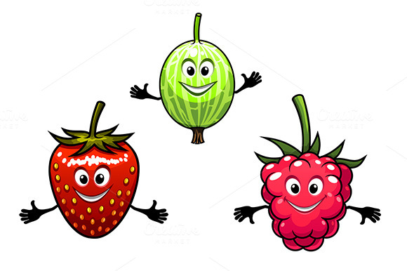 Gooseberry Raspberry And Strawberry Gooseberry Raspberry And Strawberry