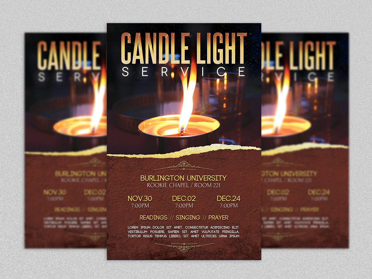 candlelight service candles