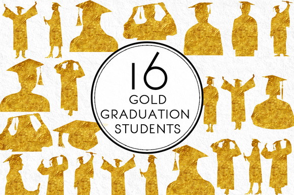 Gold Graduation Students