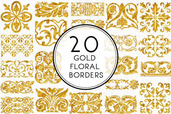 Gold Floral Borders Gold Floral Borders