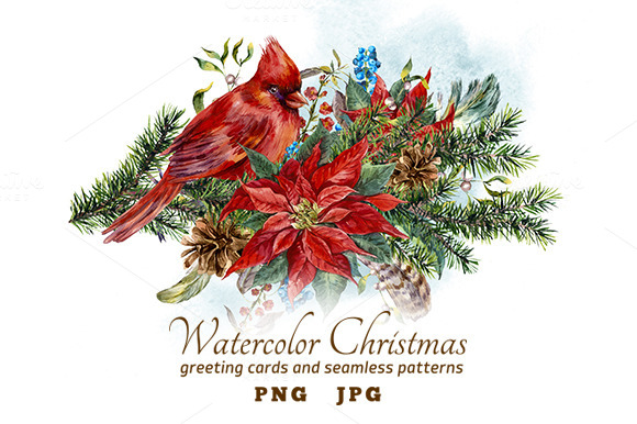 Watercolor Christmas Greeting Cards Watercolor Christmas Greeting Cards
