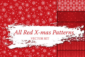 7 Red Christmas Patterns