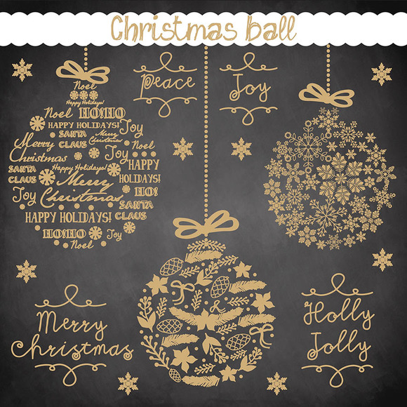 Vector Christmas Ball Cliparts Vector Christmas Ball Cliparts