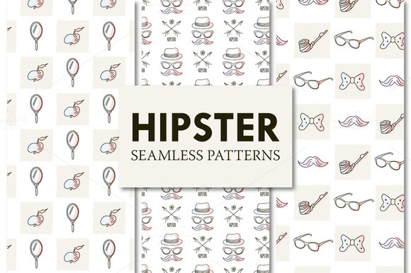 9 Hipster Seamless Patterns