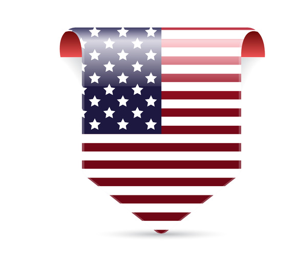 American Tag Vector Illustration American Tag Vector Illustration