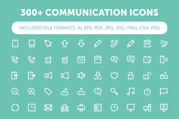 300 Communication Icons Set
