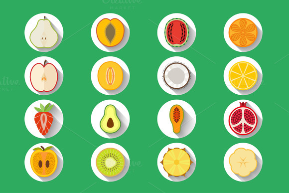 Fruit Icon Set Fruit Icon Set