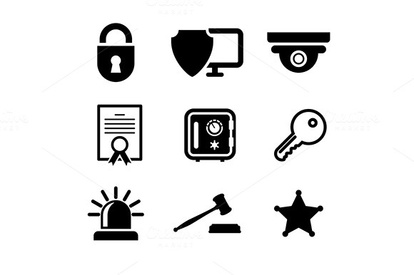 Safety And Security Icons Set