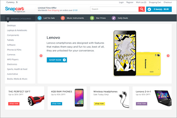 SnapCart - Responsive OpenCart Theme